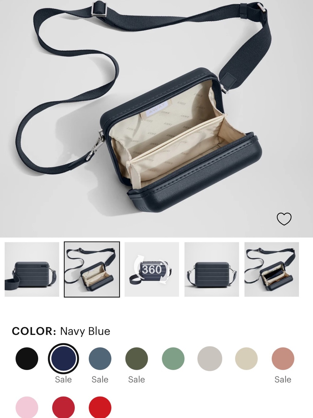 Navy Away Blue Crossbody Camera Bag